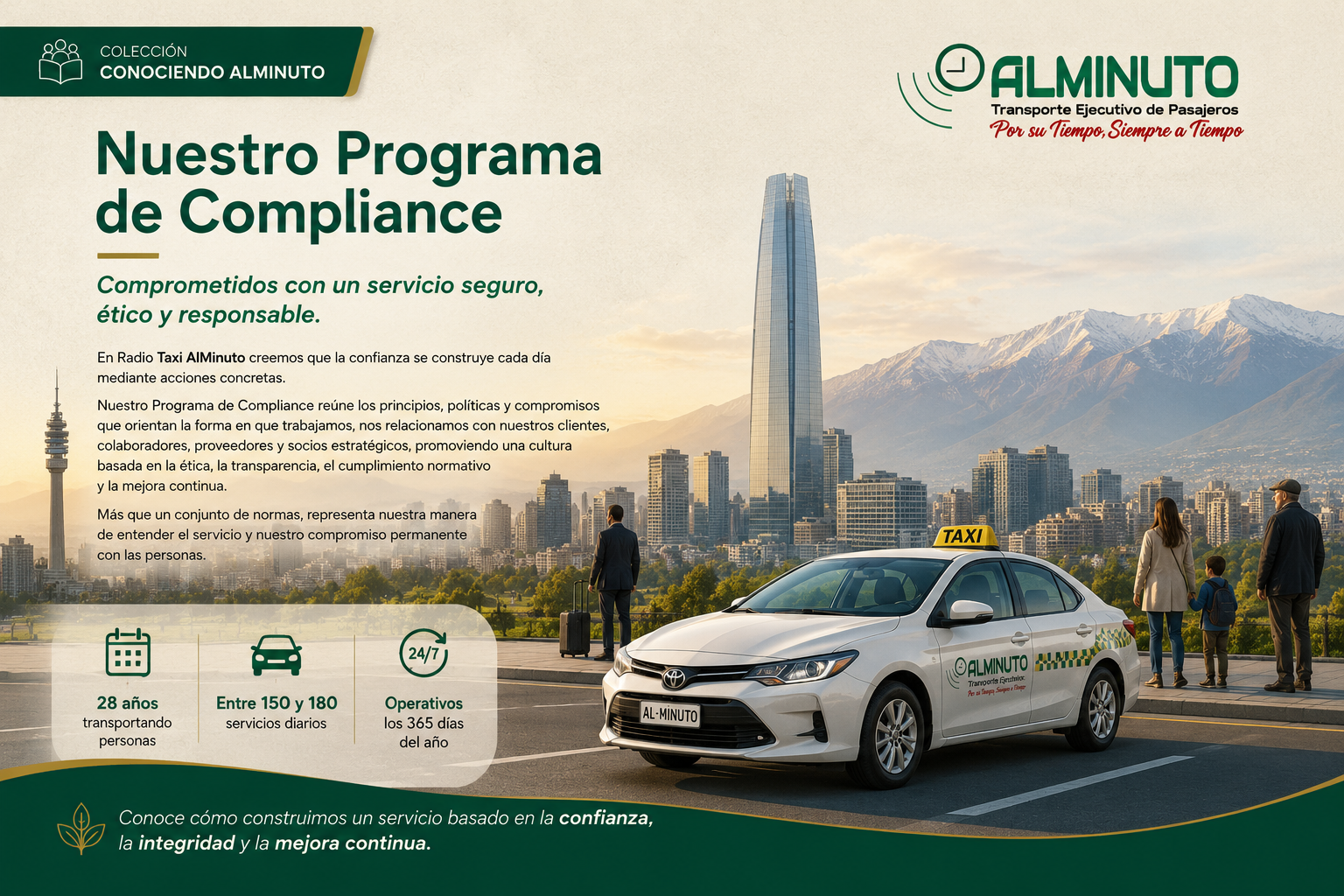 Portada del Programa de Compliance de Radio Taxi ALMINUTO